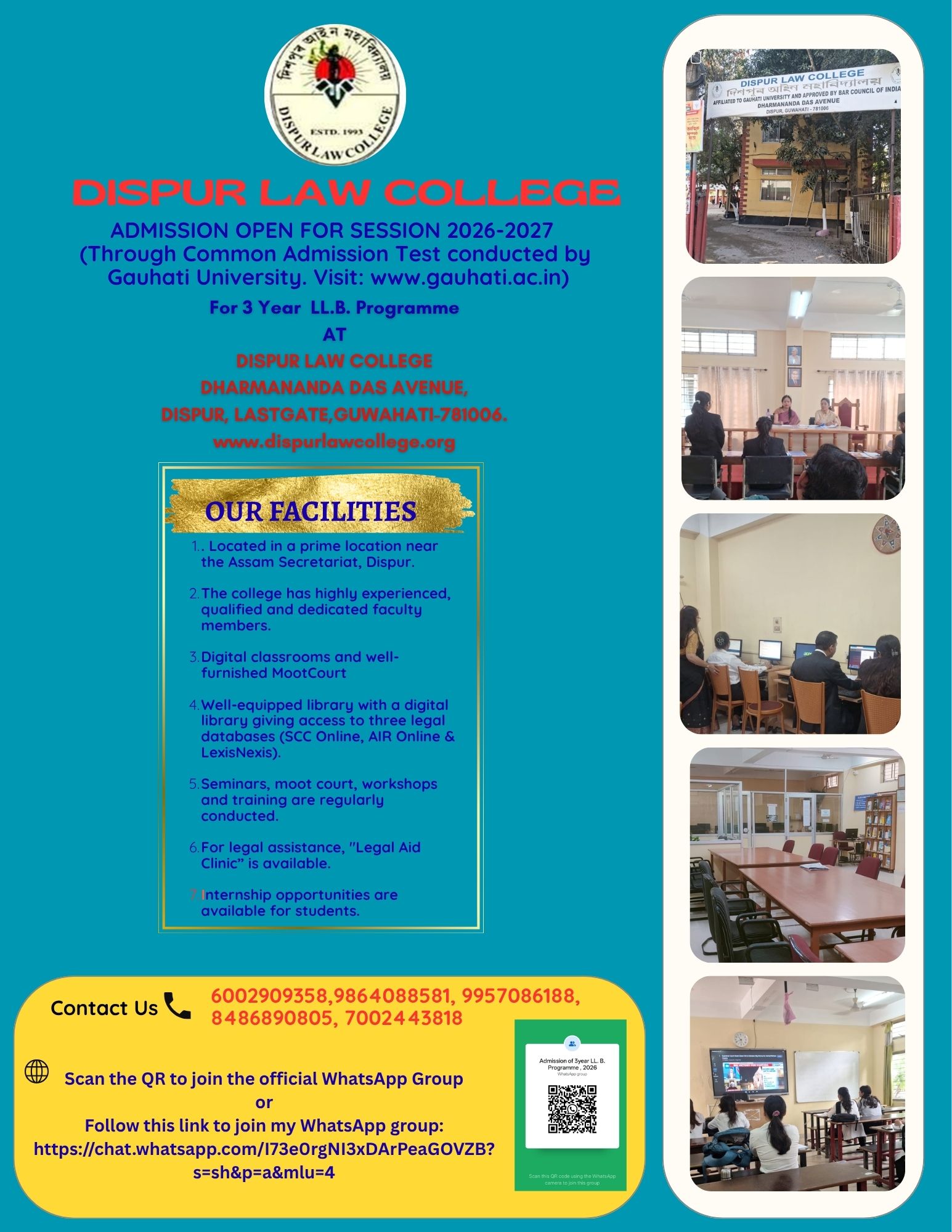 Admission Update OF 3YEAR LL.B. PROGRAMME, 2026